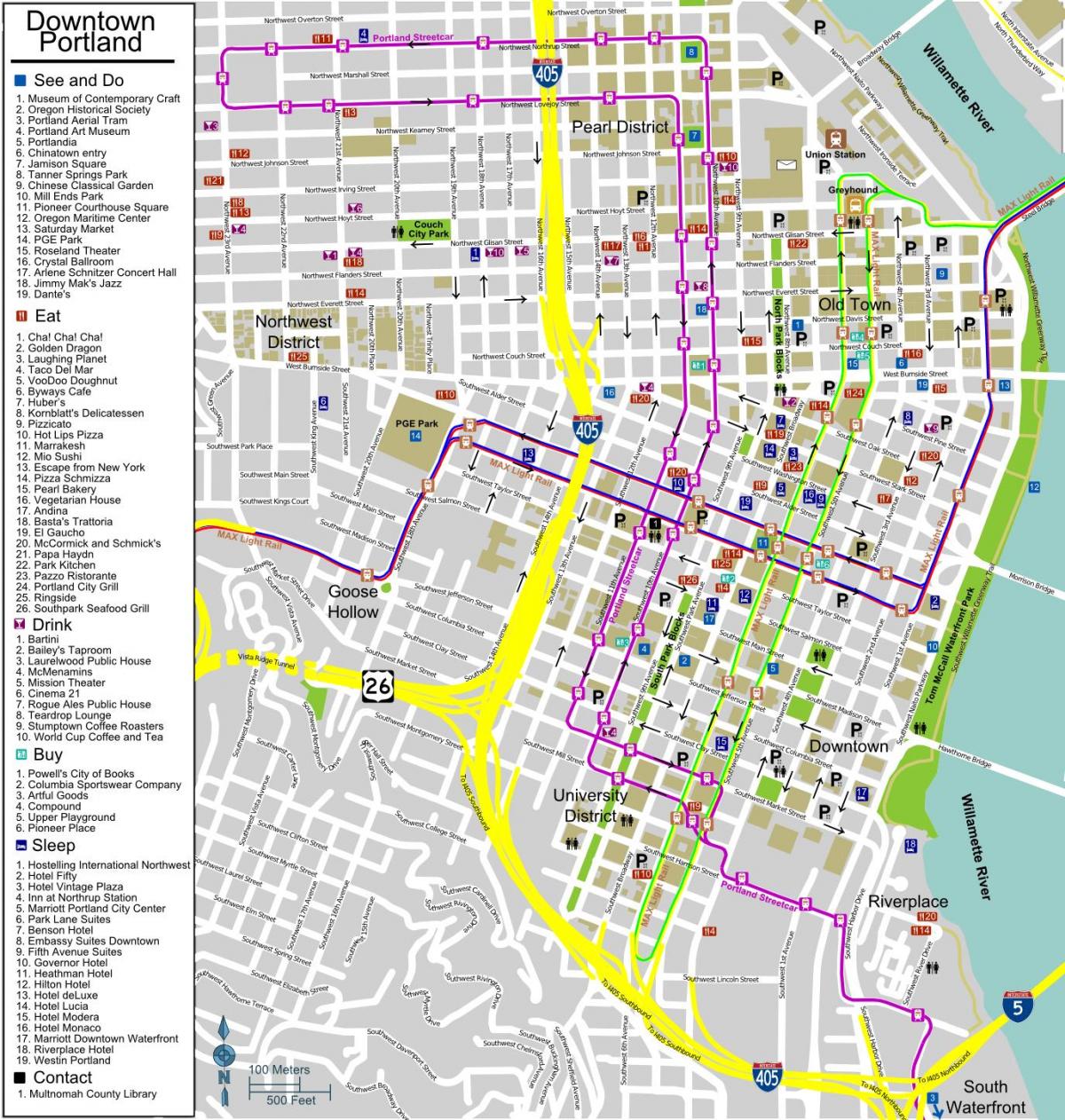 peta jalan Portland