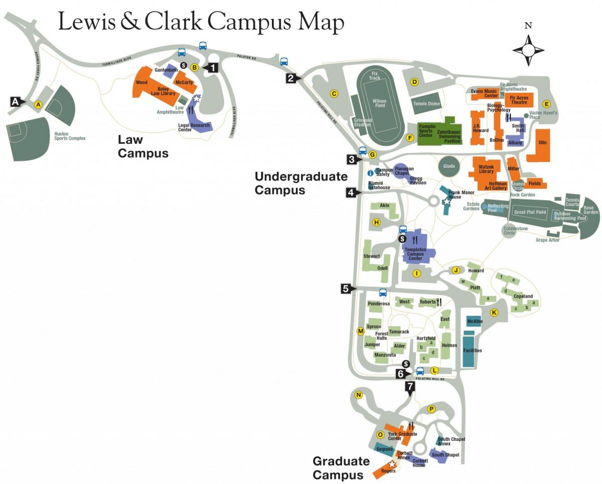 peta lewis dan clark College