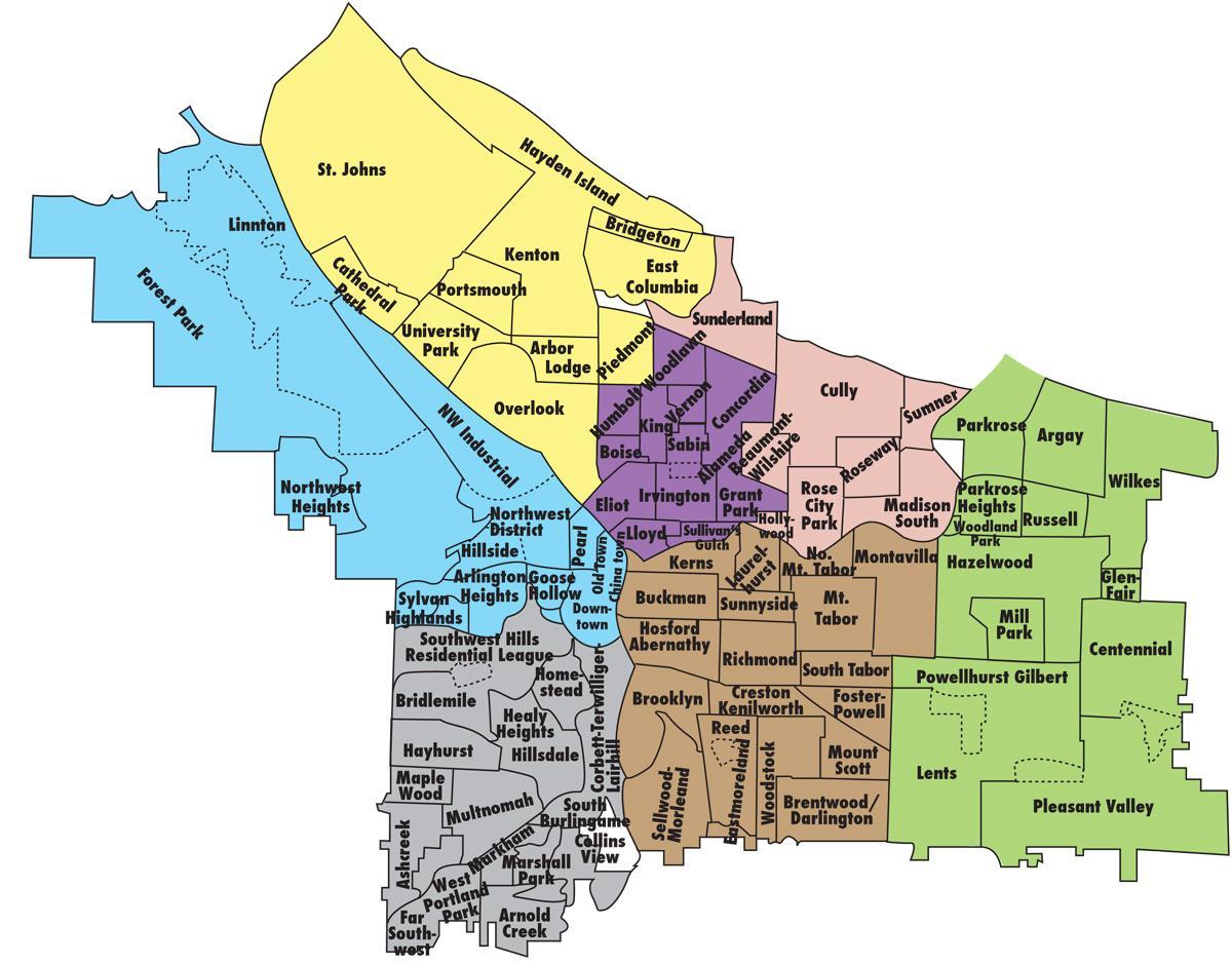 peta Portland dan kawasan sekitarnya