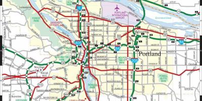Peta yang hebat jalan Portland