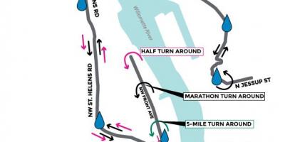 Peta Portland maraton